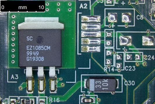 MICROELECTRONICS PART 2: FAST AND RELIABLE INSPECTION OF PRINTED CIRCUIT BOARDS WITH DIGITAL MICROSCOPY FOR QUALITY CONTROL, FAILURE ANALYSIS, AND RESEARCH AND DEVELOPMENT 4 Viewing PCB