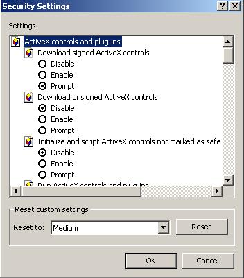 Options dialog box. 8 Click Custom Level.