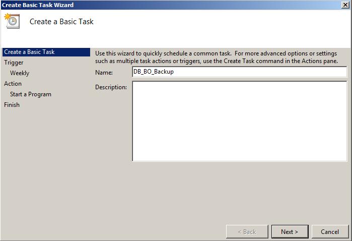 Chapter 18: Database Backup and Recovery 3. Select Daily, and then click Next. 4.