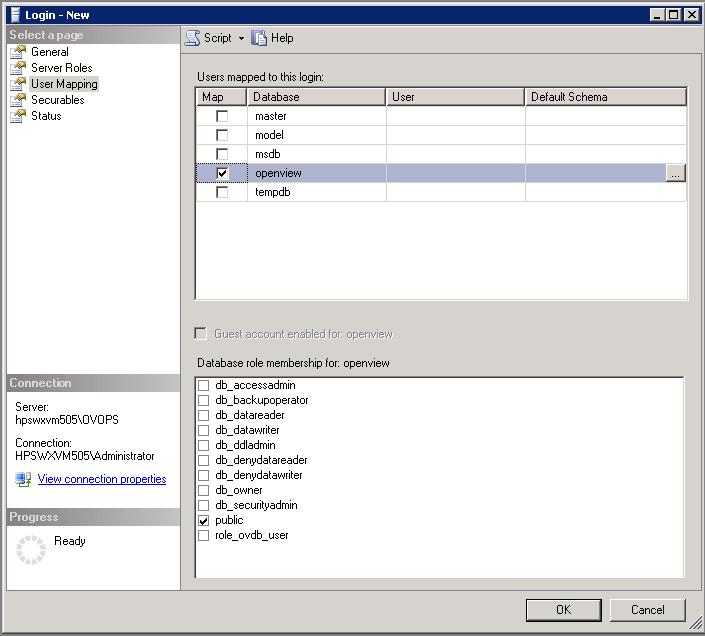 Chapter 3: Planning to Configure SHR with HPOM 12. Click OK to create the user name and password.