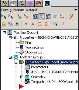 Click Verify in the Toolpath Manager, Fig. 48. Step 2.