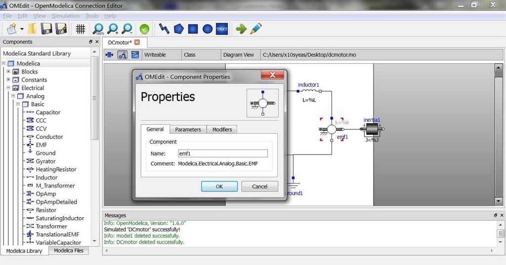 5.2.3 Model Properties Dialog The models that are placed in the Designer Window can be modified by changing their properties.