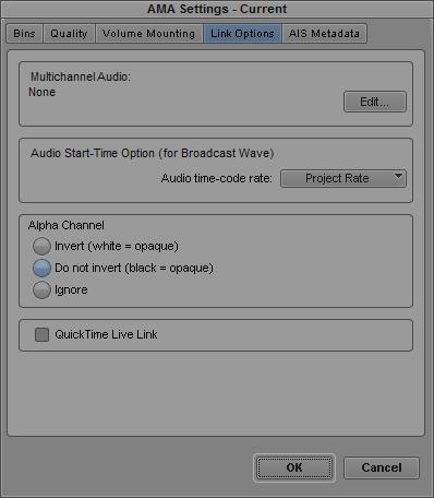 When AMA linking to these files, the Media Composer can be set to recognize the camera adjustments recorded for each clip and will apply them to get the proper REC709 output