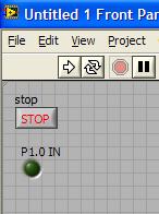 Running the Program The program can be run by selecting the Run arrow on the Front Panel s tool bar.