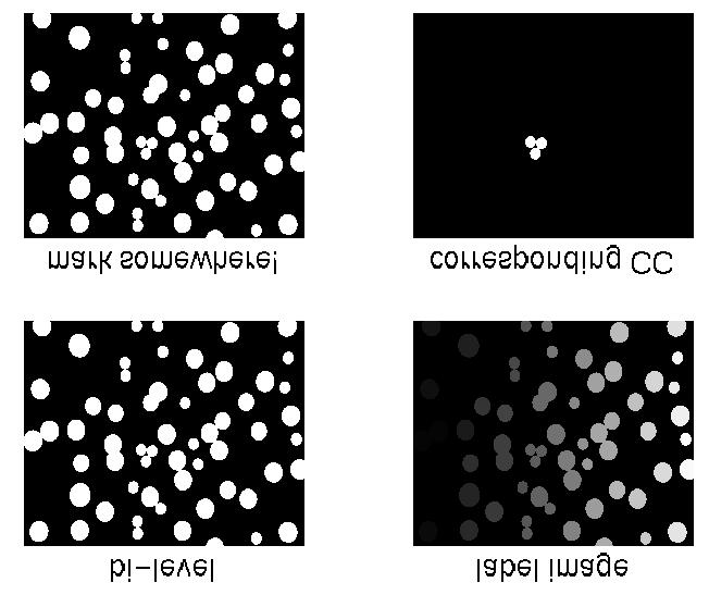 imshow(circlesid,[]) oneid=bwselect(circlesid,8); imshow(oneid,[]) create binary image morphology