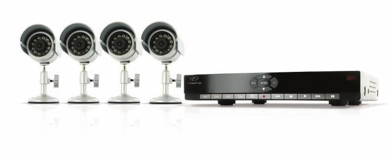 User Friendly DVR Security System w/ 4 Indoor/Outdoor Night Vision Surveillance Cameras