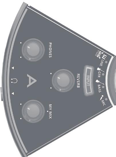 Applying Effects Each section of the HS-5 provides reverb to add reverberation to your vocal or performance, as well as effects for guitar, bass, and vocal.