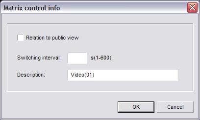 The Relation To Public View check box will add that video channel number to the Auto Switching List.