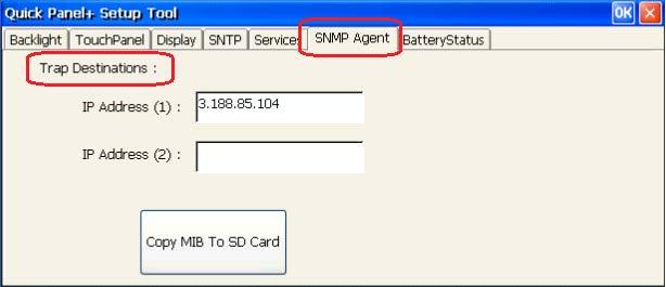 The following sections provide the procedures to enable and configure the QuickPanel + device to operate as a SNMP Agent and establish communication with a SNMP Manager.
