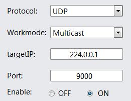 ON: Eable the receivig; OFF: Disable the receivig 2) UDP Multicast Figure4.