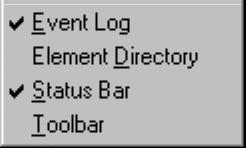 Recent Service Organiser Files This menu lists any CATVisor Service Organiser element configuration files that are saved on your PC. You can click them to open.