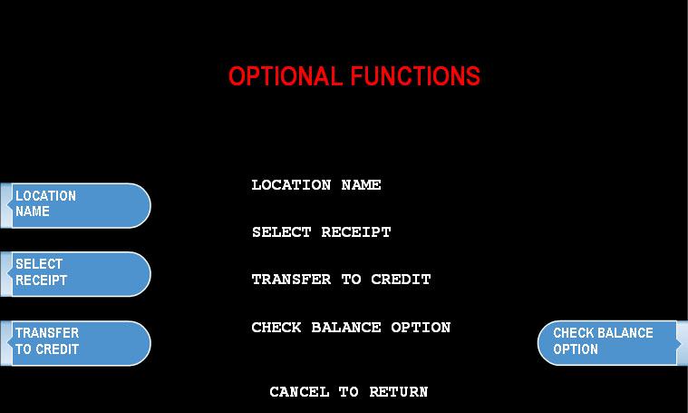 3.4.3 OPTIONAL FEATURES The G1900 ATM offers several optional functions to improve performance and keep the ATM functional in the event of a paper problem (jam, out of paper etc.
