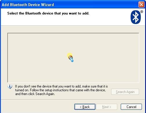 Step 4 : Windows Bluetooth Device Wizard will find