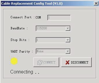 Step 4 : Launch Bluetooth to Serial Adapter Utility - CableReplacementTool2.exe in the accompanied CD driver : :\bluetooth\cablereplacementtool2.
