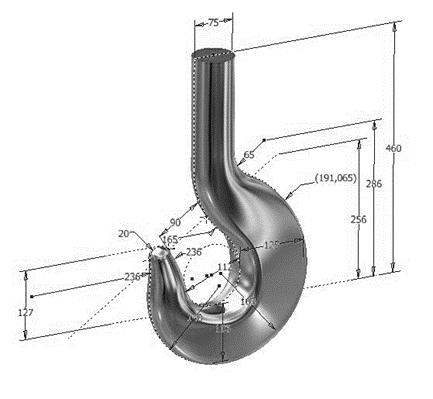 8459 kg/m 3 N The hook and its components are assembled in Solidworks assembly to form a block hook.
