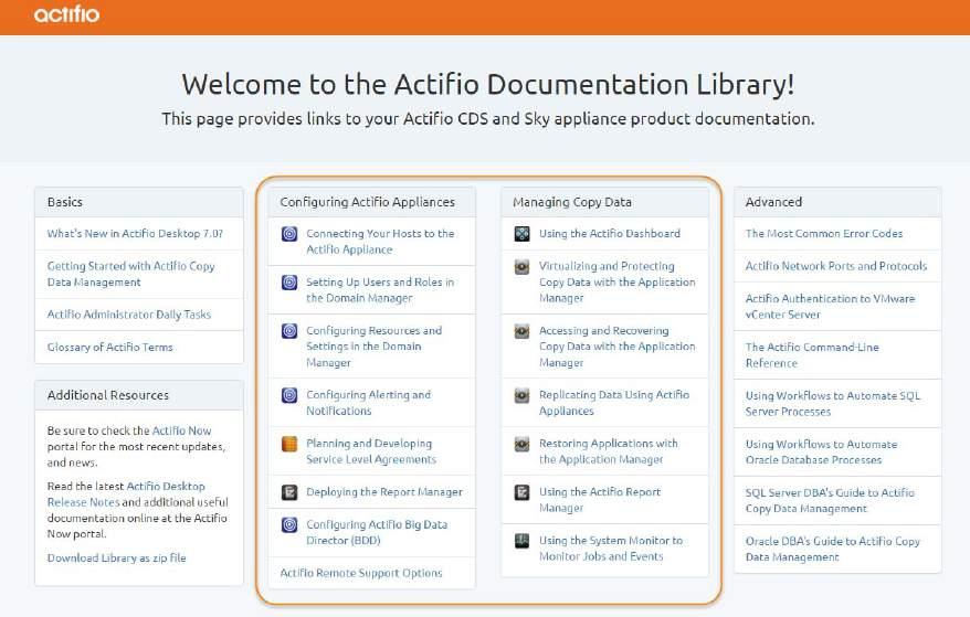 5 Actifio Desktop Services This chapter describes the services provided by the Actifio Desktop: Actifio Desktop Service Icons on page 32 The Actifio Desktop Dashboard on page 33 The Domain Manager on