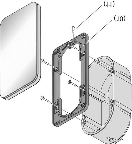 Figure 3 (10) Mounting frame (11) Retaining screw 5.