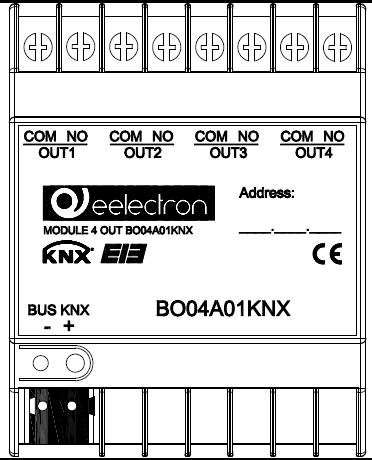 Din Rail 4 Output Module BO04A01KNX Product Handbook Product Description: Din Rail