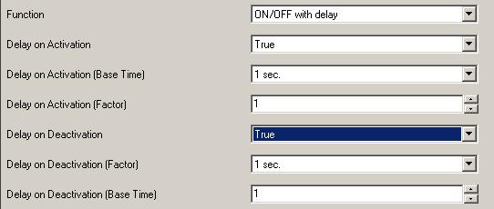 Behavior of the relay set to "NO and "NC" when activation telegram is telegram "0": Telegram 1 0 0 1 NO is closed Contact type = NO NO is open NO is closed Contact type = NC NO is open 5.6.
