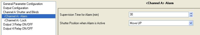 7.7. Alarm Function Alarm function must be activated if the shutter has to be controlled by weather sensors, typically rain and wind sensors.