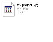 Then open VideoPad and immediately save the project to the folder you created, as shown below. 3. Your file will save as a.vpj file, like this:- 4.