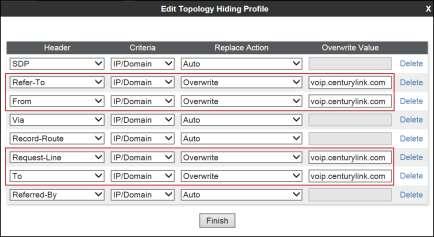 To add the Topology Hiding profile in the service provider direction, select Topology Hiding from the Global Profiles menu on the left-hand side: Select the default profile in the Topology Hiding