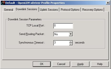 Figure 2.7 Downlink Sessions Tab 3. Configure the fields on the Downlink Sessions tab, and then click OK to save your changes and return to the RNI tab.