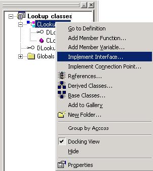 Figure 3.10 Implement Interface 9. Click OK on the prompt that displays to open the Browse Type Libraries dialog.