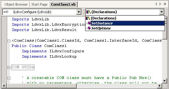 Imports LdvxLib Imports LdvxLib.LdvxEncryption Imports LdvxLib.LdvxResult This adds the properties, methods and types of the Echelon OpenLDV xdriver 3.