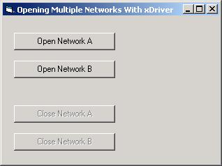 Opening Multiple Remote Networks Via Downlink The following Visual Basic sample program opens multiple remote networks simultaneously. It uses xdriver to connect to two remote LONWORKS networks.