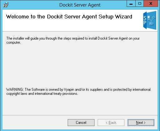 Once you double click the DockitServerAgent_2013&2016.