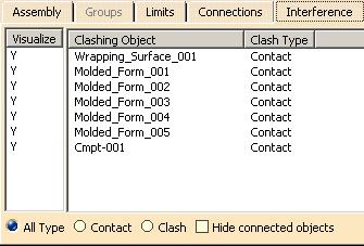An object can be selected from the geometry area, the specifications tree, or from the assembly tree or via the preview pane in the dialog box. In any tab page: Select an object to highlight it.