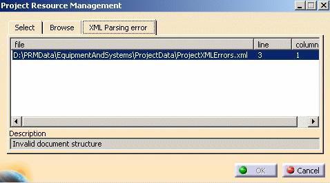 This indicates that there is an XML syntax error in the file that corresponds to