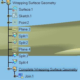 Complete Wrapping Surface Name If several basic wrapping surfaces are created, the complete wrapping surface (the result of merging basic wrapping surfaces) is identified by the name given in Name