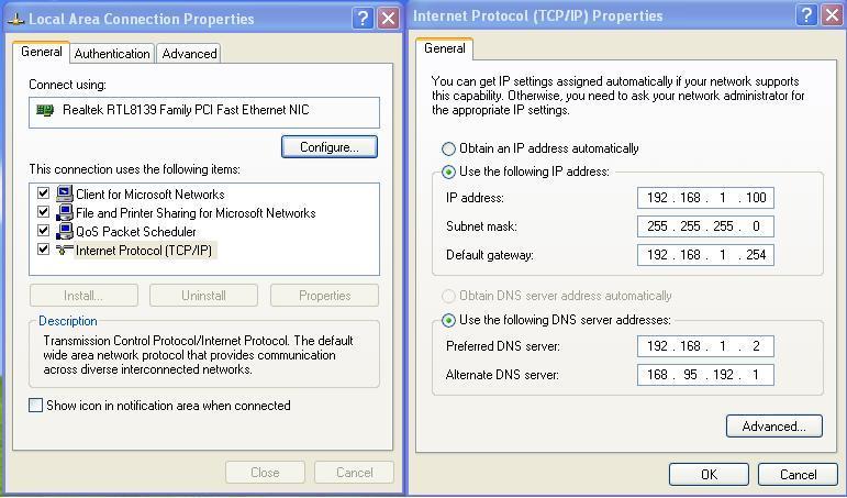 Using NON-DHCP Server/Router Network In Non-DHCP server/router network, the static IP address must be assigned to the device each time when adding another IP camera to the network; the default IP