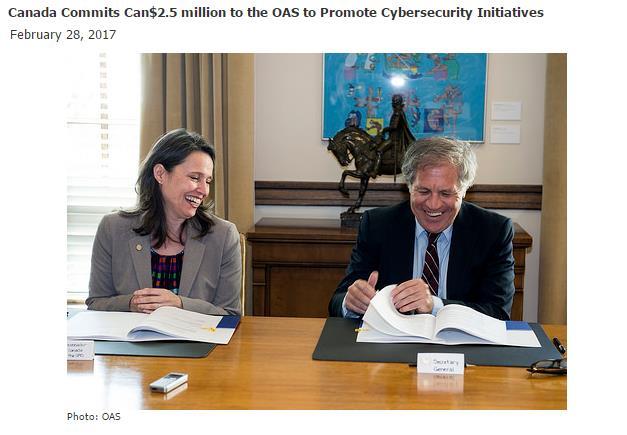 Cyber security needs private sector participation During the signing ceremony, OAS Secretary General Luis Almagro reiterated the commitment of the Organization to promote a comprehensive and