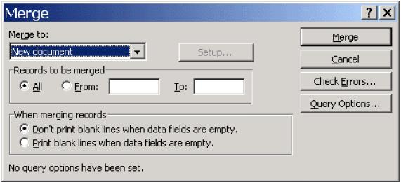 Microsoft Word 2003 (XP) On the Tools menu, point to Letters and Mailings, Click MAIL MERGE WIZARD. The wizard will appear in a bar on the far righthand corner of the screen.