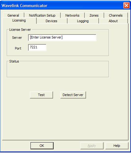 25 Figure 4-5. Licensing 2 In the Server text box, enter the name of the License Server. 3 In the Port text box, enter the port number you want the License Server to run on.