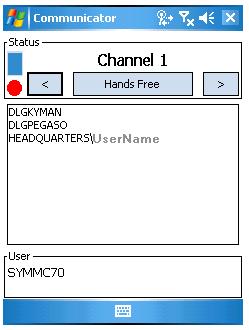 45 Figure 5-7. Main Console 2 Using the arrow buttons in the Main tab, select the channel on which you want to communicate.