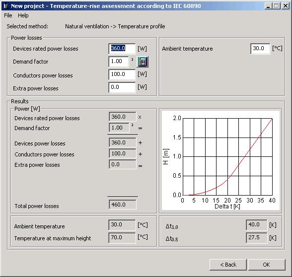 - Calculation and automatic dimensioning DOC gives