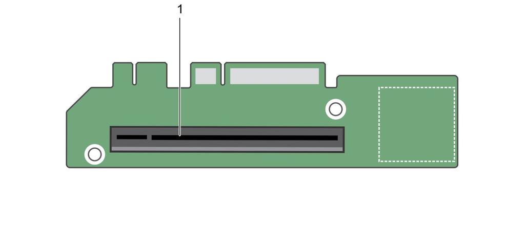 Figure 16. Removing I/O Card From Riser 1 1. I/O card 2. Latch 3. Thumbscrew 4. Retainer Install an I/O Card in Riser 1 Use this procedure to install an I/O card in riser 1. Steps 1.