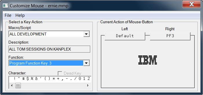 Now with both hotspot and PF3 customized you drill down with the left mouse click and return to the previous panel with the