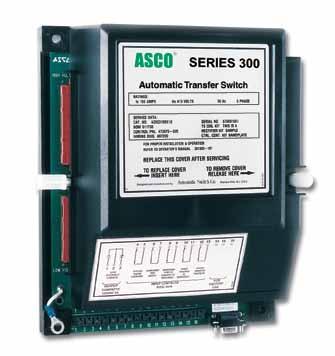Series 300 Microprocessor Controller The ASCO Microprocessor Controller is used with all sizes of Power Transfer Switches.