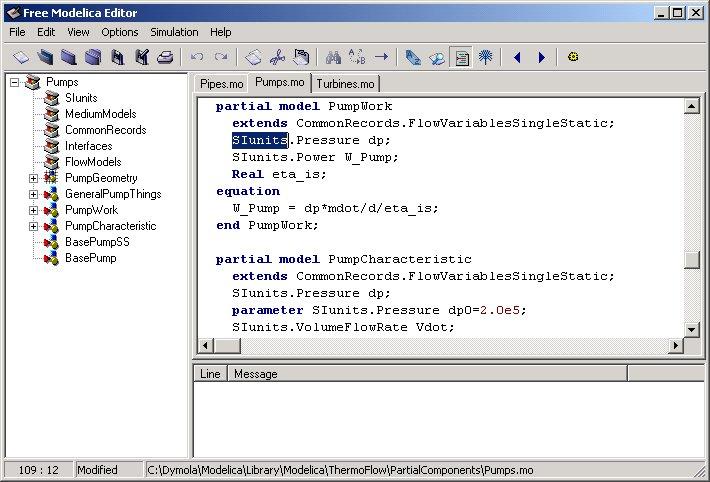 7 DISCUSSION AND RELATED WORK 48 Figure 13: The Free Modelica Editor Modelica mode can be found on the OpenModelica website[17].