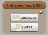 Print or Export Map to PDF This tool has two options: Landscape and Portrait. In both options you can preview the map before you print or save it to a PDF format.