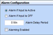 Internal Schedule Used for Alarming (Not Overrides) The configured Alarm condition will only become active during the Occupied Period of the selected schedule. See Figure 30 below.