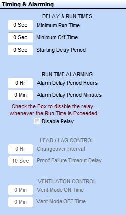 Section 6: Configuring Relays Timing & Alarming & Relay Output Type Timing & Alarming The Timing & Alarming Window (Figure 49 below) is located on the right of the Relay Configuration Screen (Figure