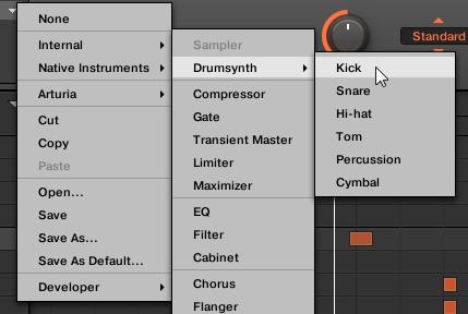 Building Your Own Drum Kit Customizing Your Drum Kit 6. Click the Kick entry to load it into the Plug-in List. The Kick Plug-in is now loaded and is ready to be tweaked. 3.2.
