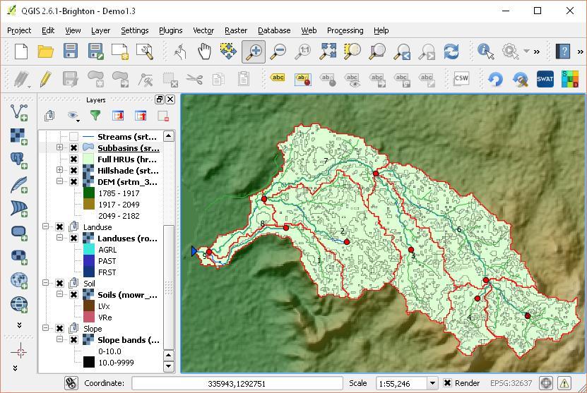 Table Editor. Generating the FullHRUs shapefile is optional, as it can take some time.