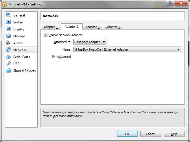 VirtualBox: In the network, add an additional